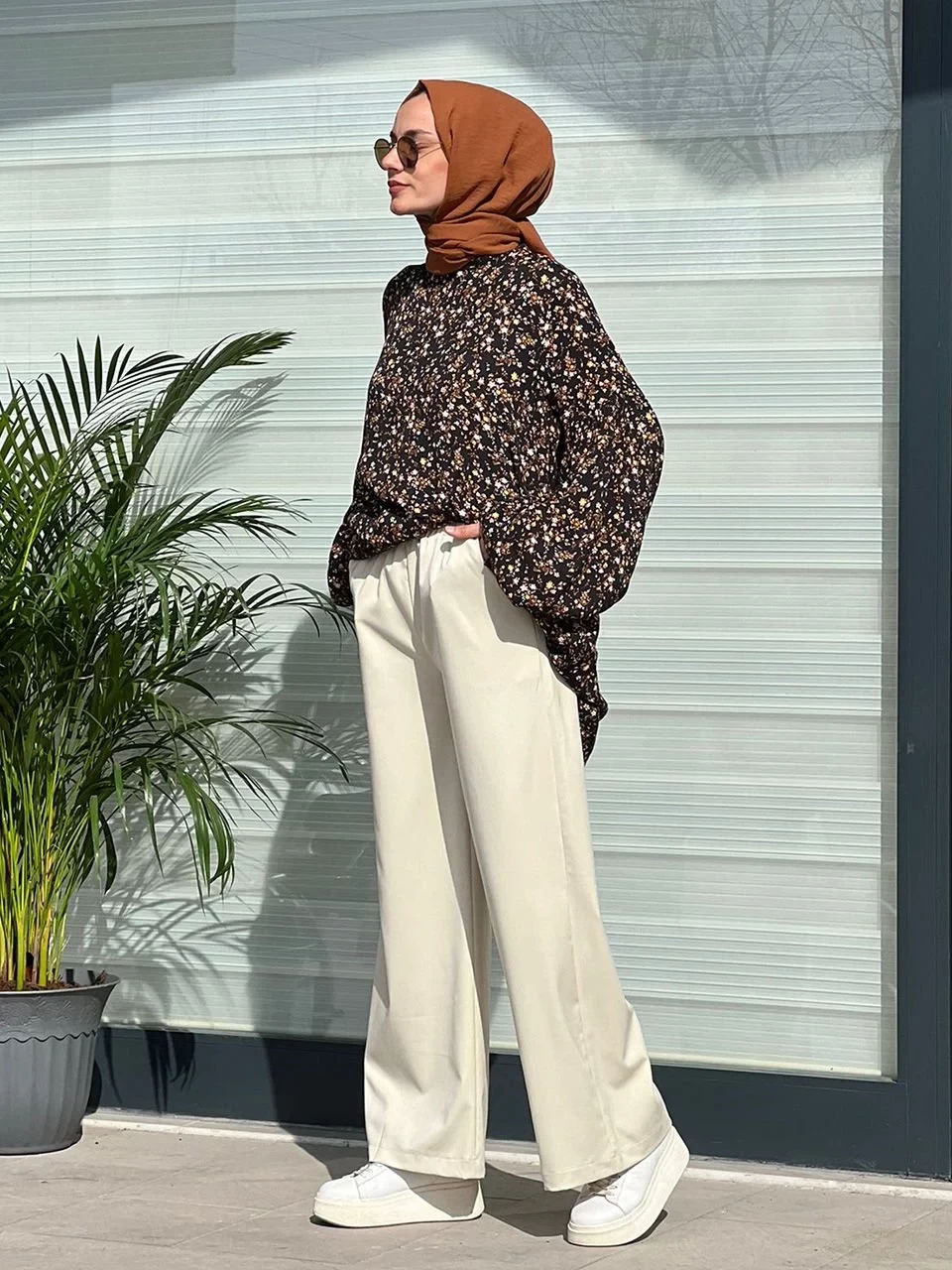 Bone Color Trousers